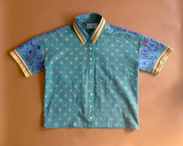 reclaimed tablecloth button up